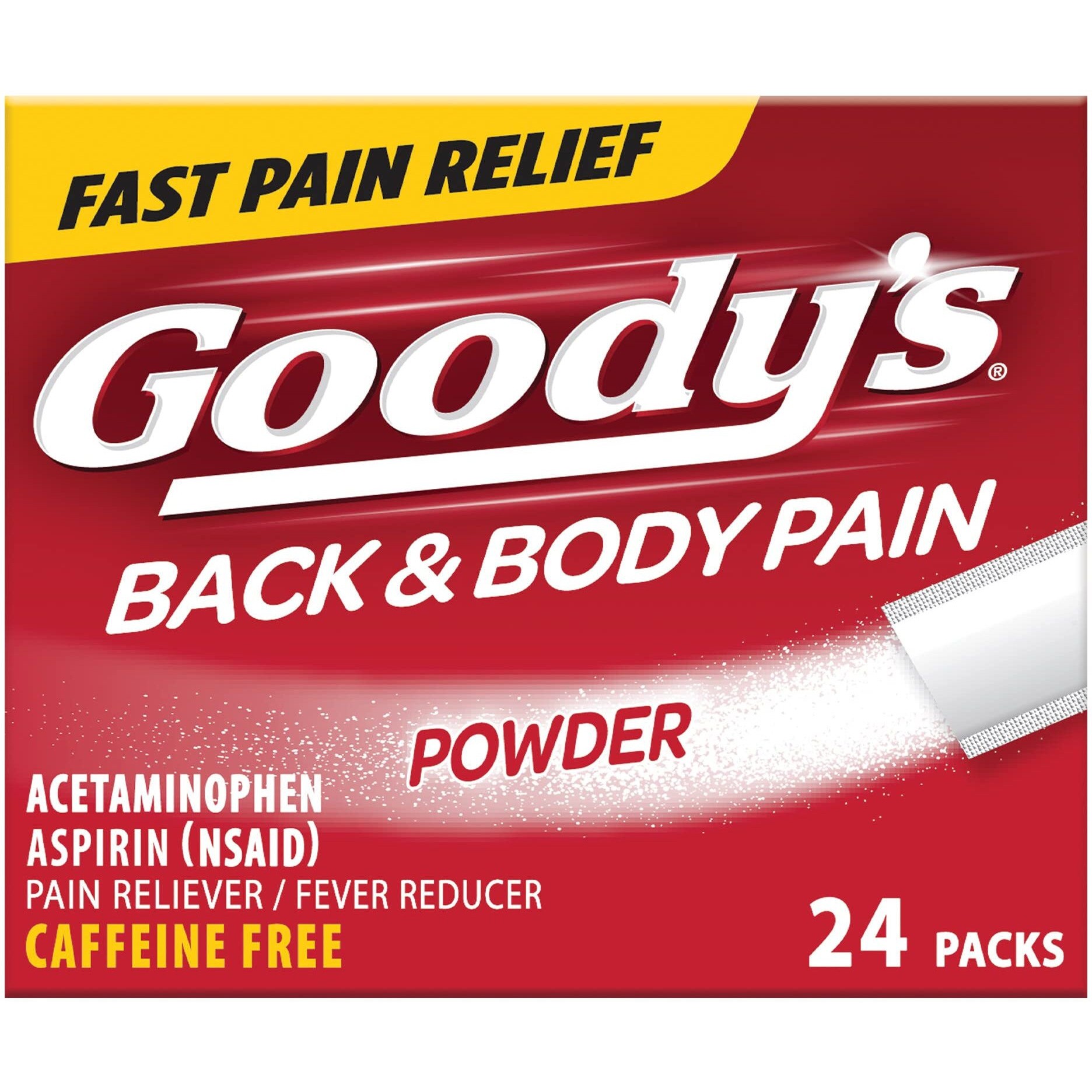 Goody's Back and Body Pain Relief Powder, 24 ct (Pack of 1)