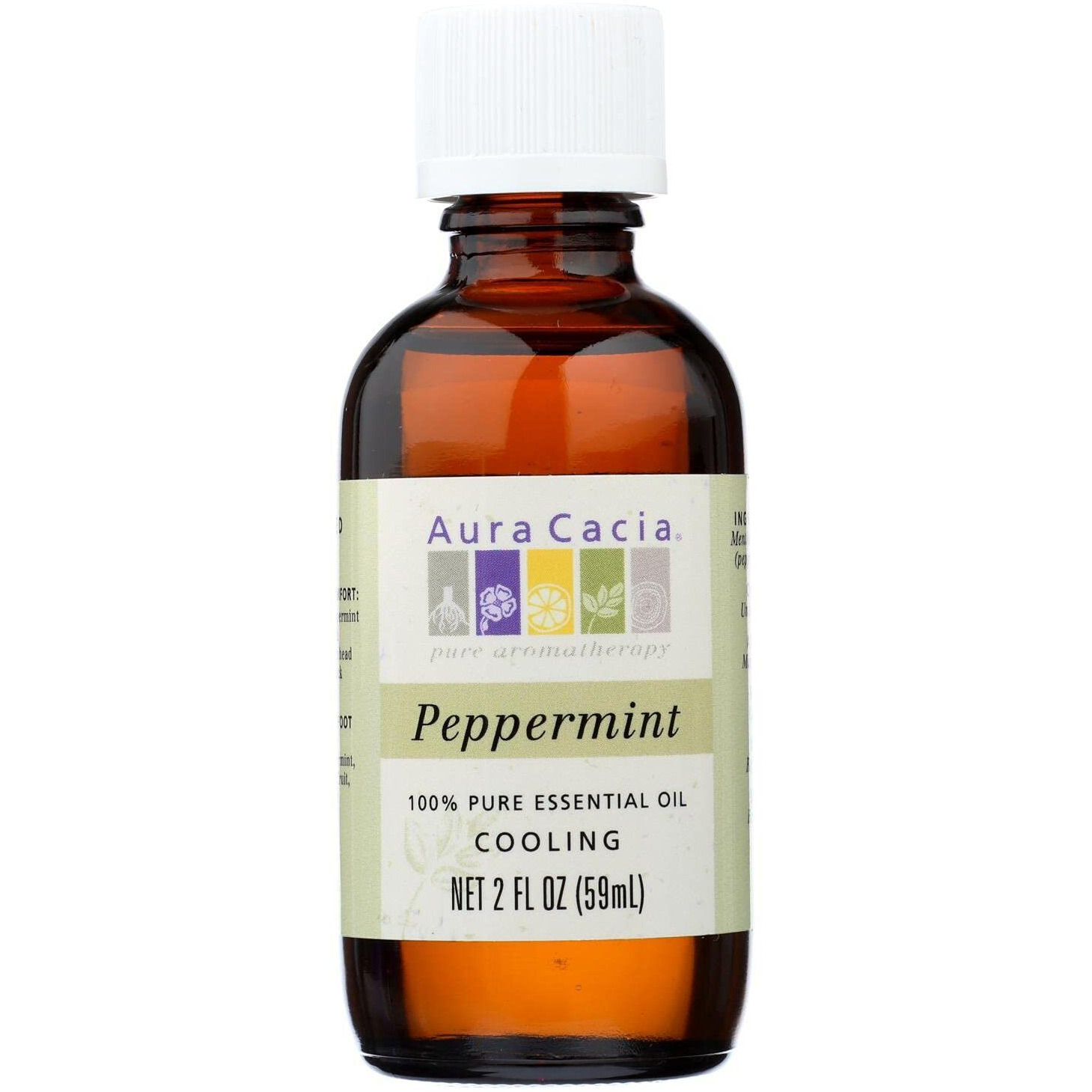 Aura Cacia Pure Peppermint Essential Oil | 2 fl. oz. | Mentha piperita