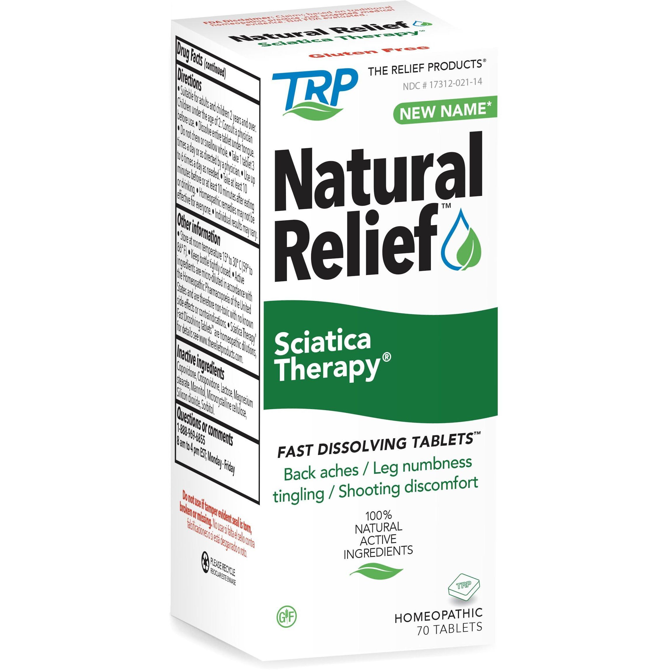 The Relief Products Sciatica Therapy Tablets, 70 Count
