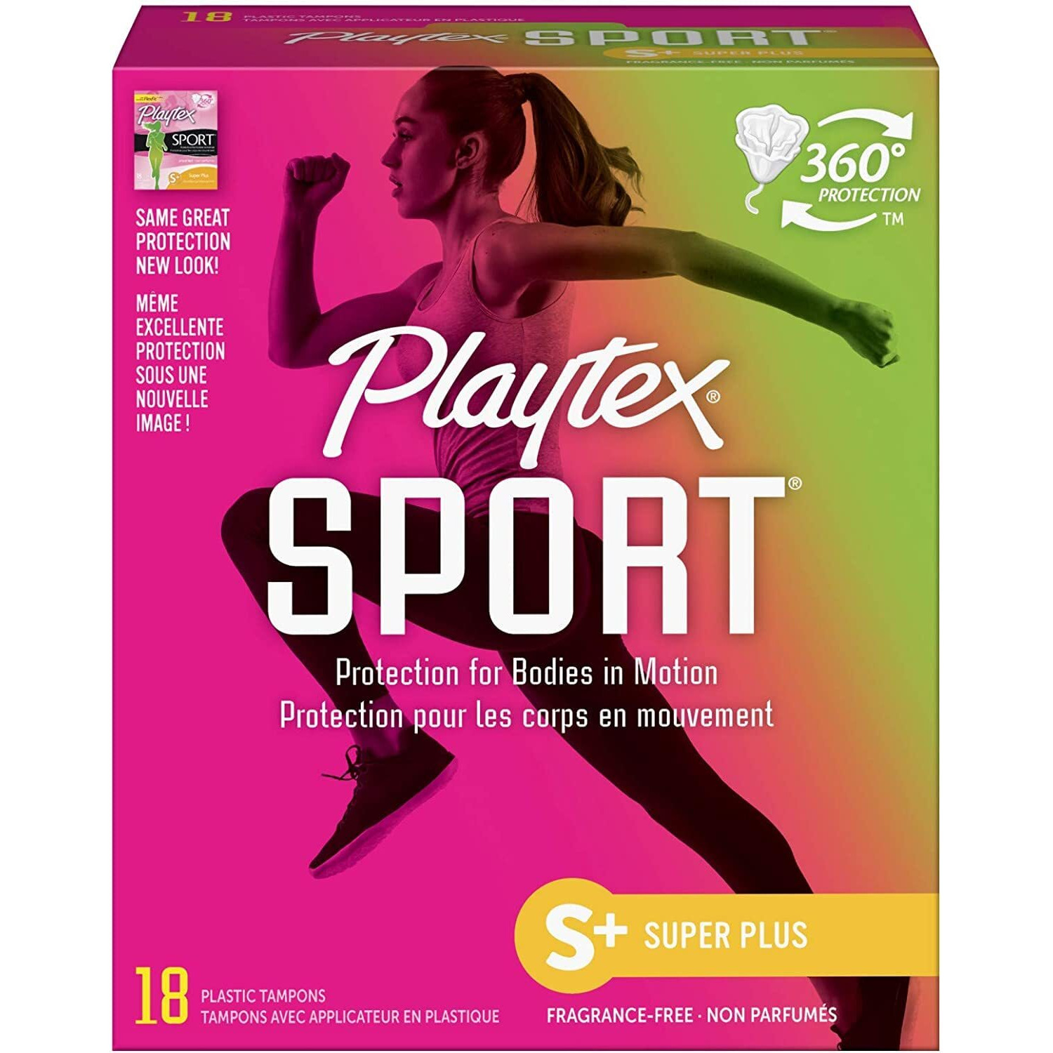 Playtex Femcare Sport Unscented Tampons - Super+ 18 Count