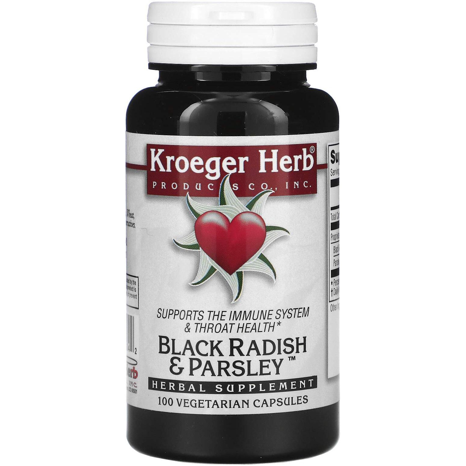 Kroeger Herb Black Radish and Parsley - 100 Capsules