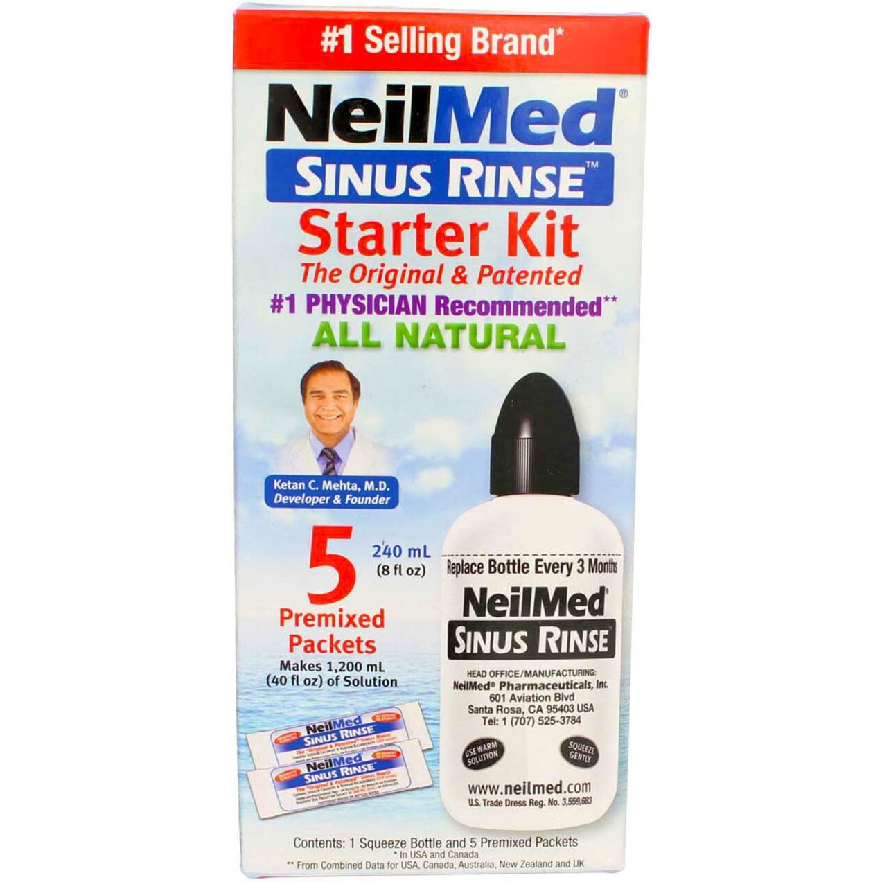 Neilmed Neilmed Sinus Rinse Starter Kit, (Pack of 3)