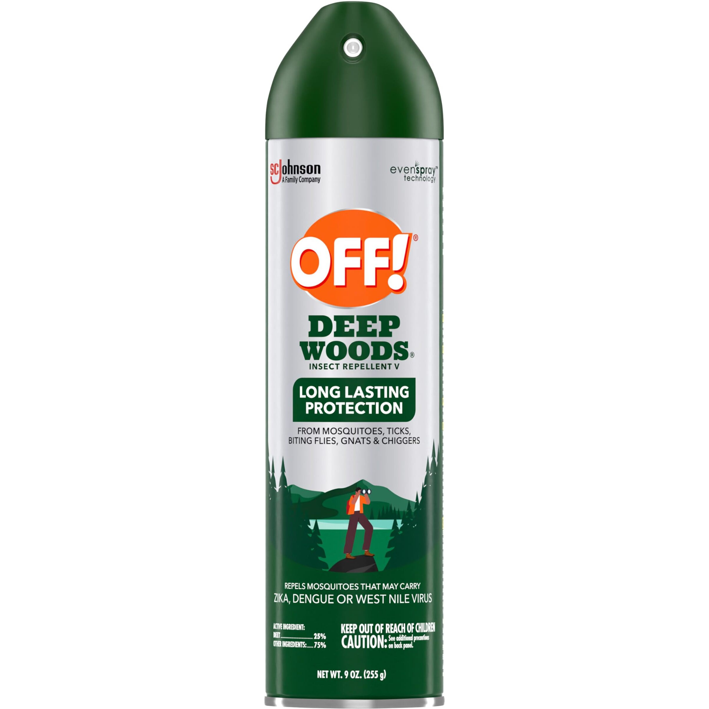 OFF Deep Woods Insect Repellent Aerosol, Bug Spray with Long Lasting Protection from Mosquitoes, 9 oz