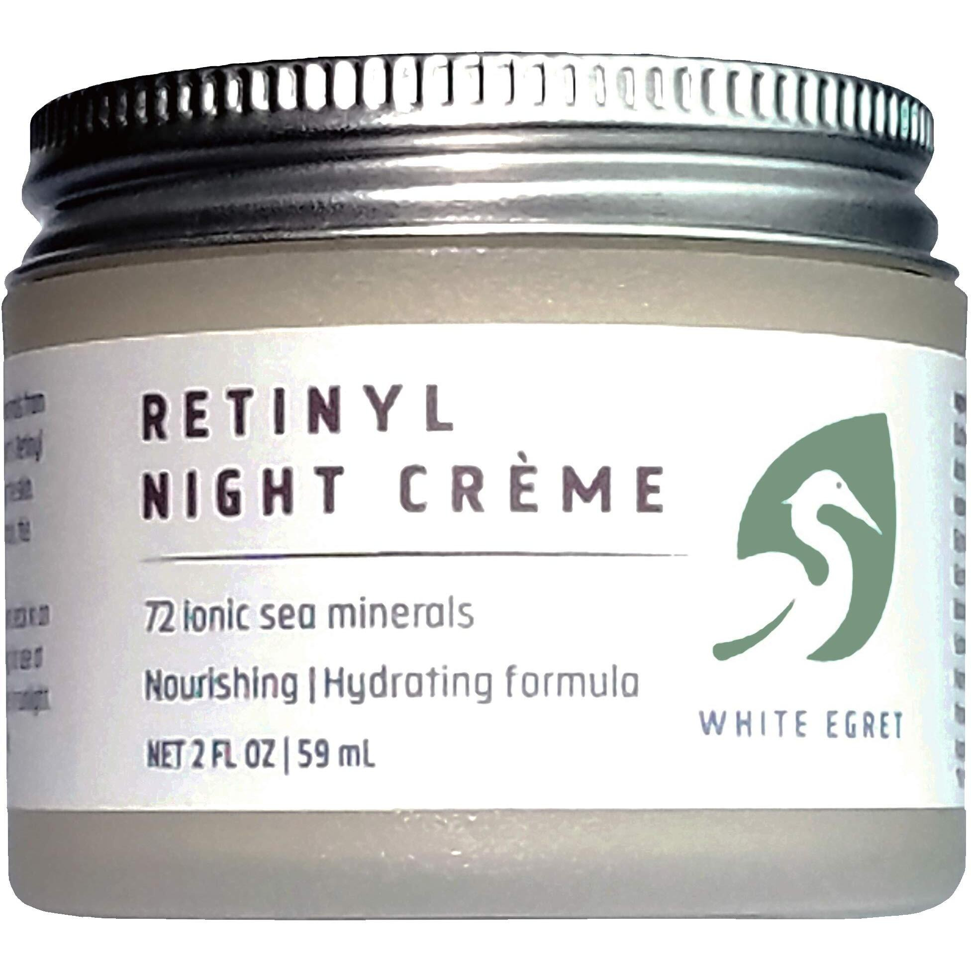 White Egret Night Crme, Hydrating Retinol, 2 Fluid Ounce
