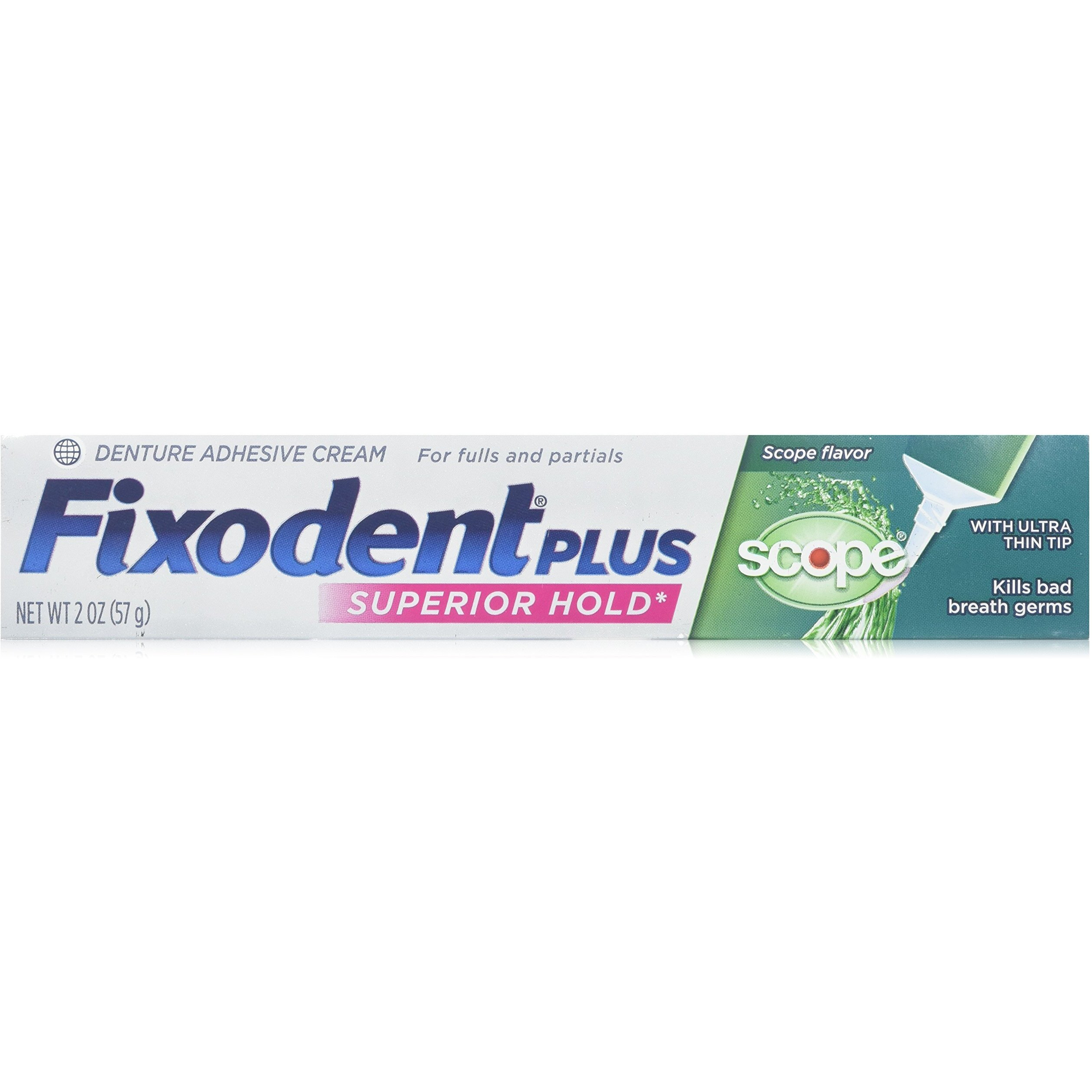 Fixodent + Scope Adhsve Size 2z Fixodent Control Denture Adhesive Plus Scope