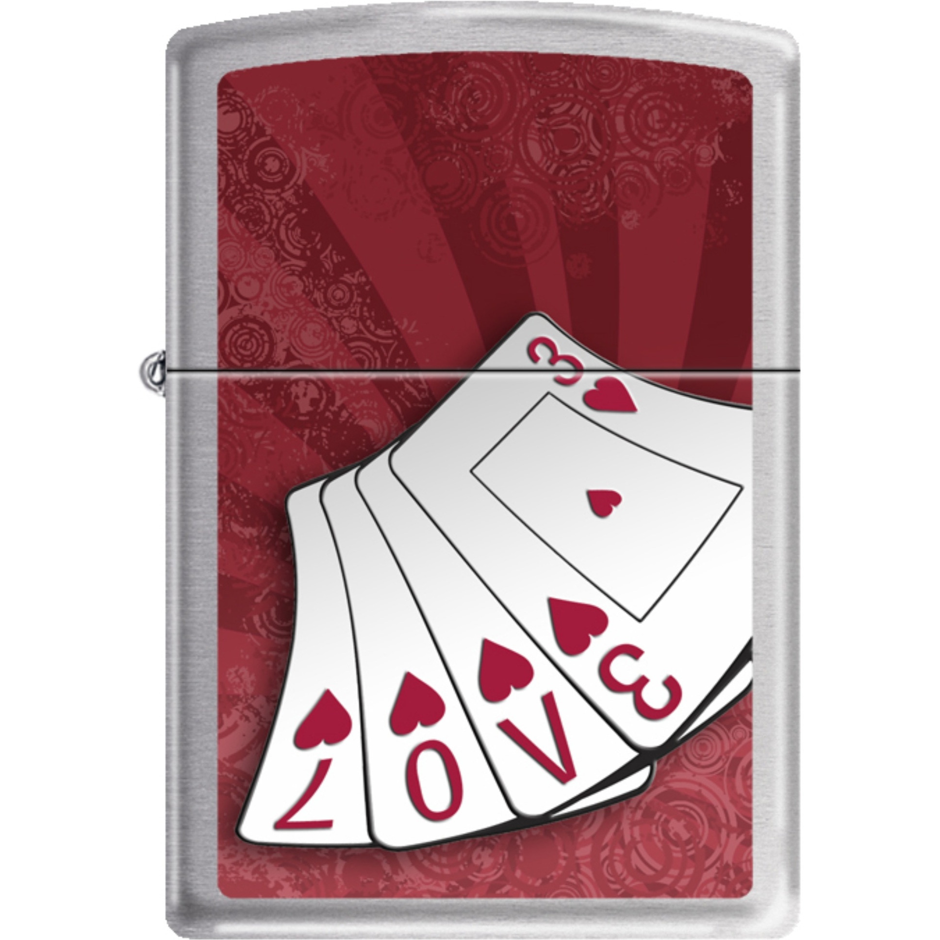 200CI001329 - ZIPPO PROCUT 200 Brush Chrome-Love Cards