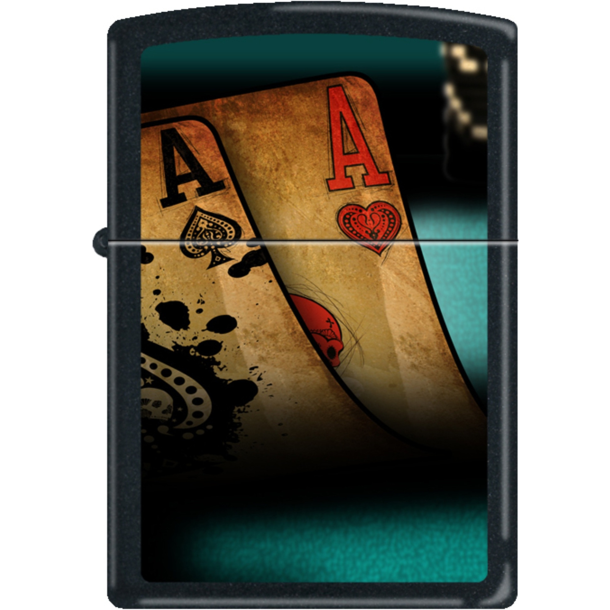 218CI009091 - ZIPPO PROCUT 218 Black Matte-Double Aces