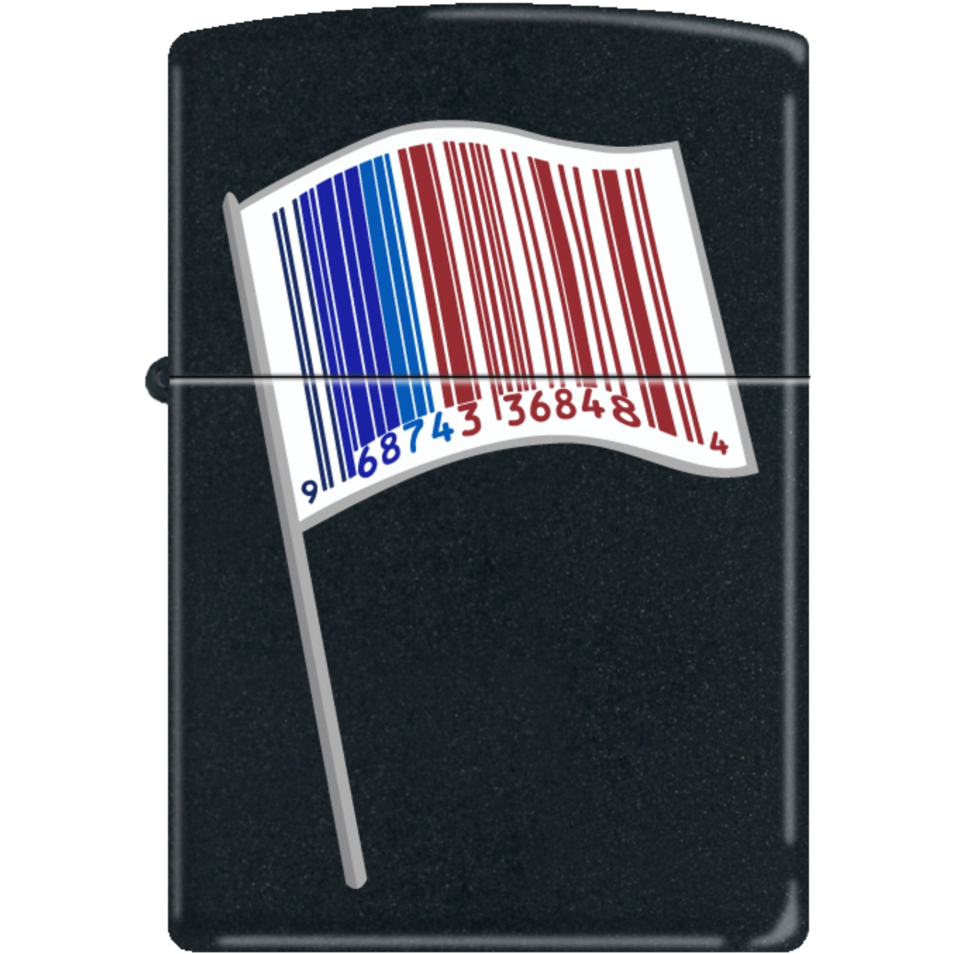 218CI006309 - ZIPPO PROCUT 218 Black Matte-Identity Flag