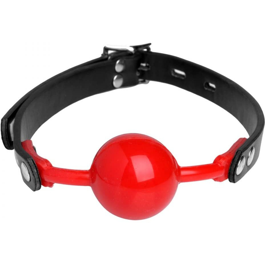 Hush Red Silicone Ball Gag Matte Finish - O/S(D0102H7T04U.)