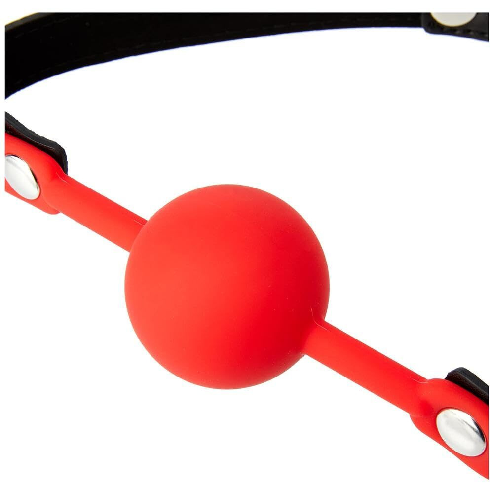 Hush Red Silicone Ball Gag Matte Finish - O/S(D0102H7T04U.)
