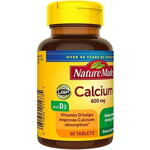 Nature Made Calcium with Vitamin D3 600mg, 60 Tablets