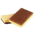 Full Circle Walnut Scrubber Sponges, Yellow, 2ct, 2pk