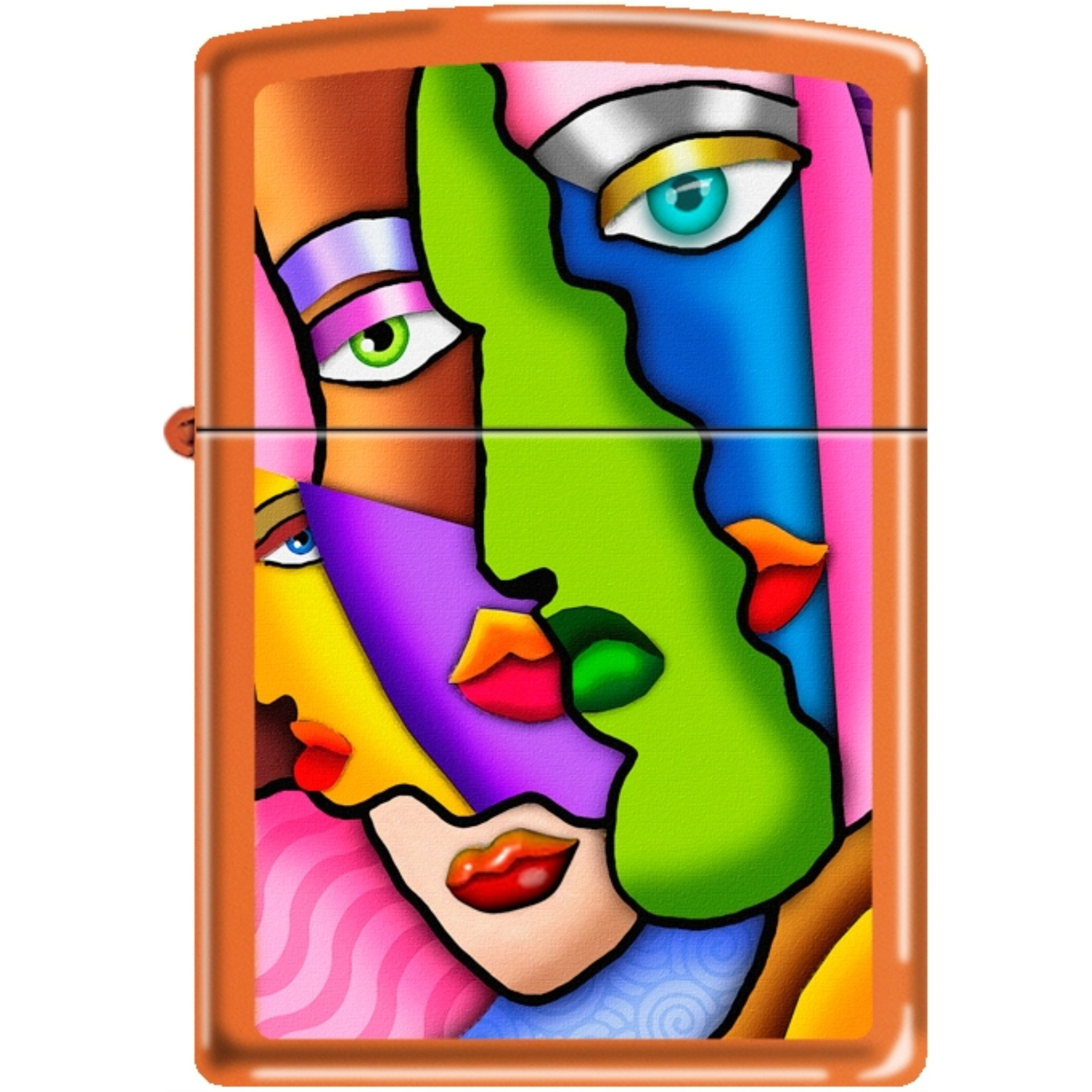 231CI013664 - ZIPPO PROCUT ABSTRACT PAINTING ORANGE MATTE