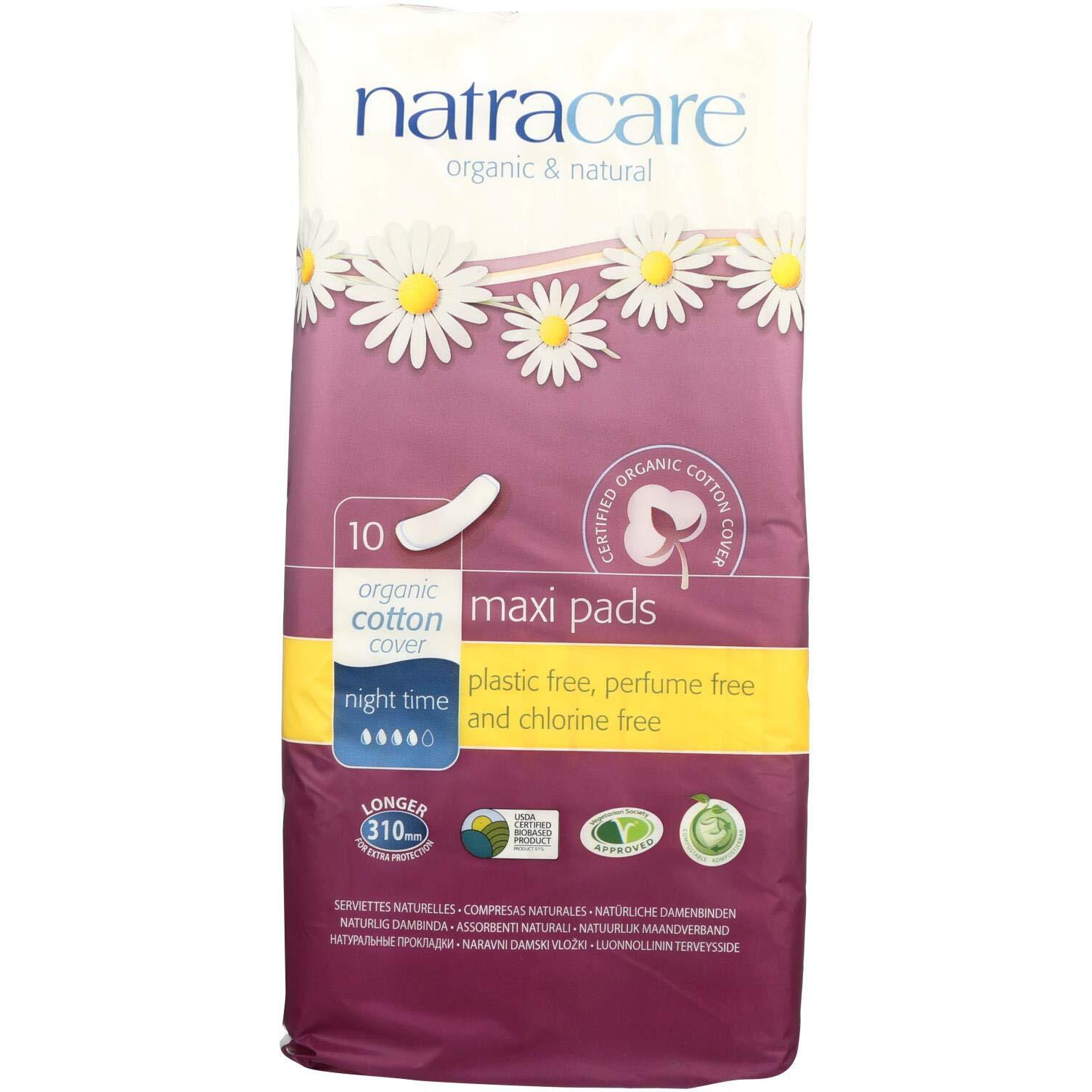 Natracare Natural Night Time Pads - 10 Pack