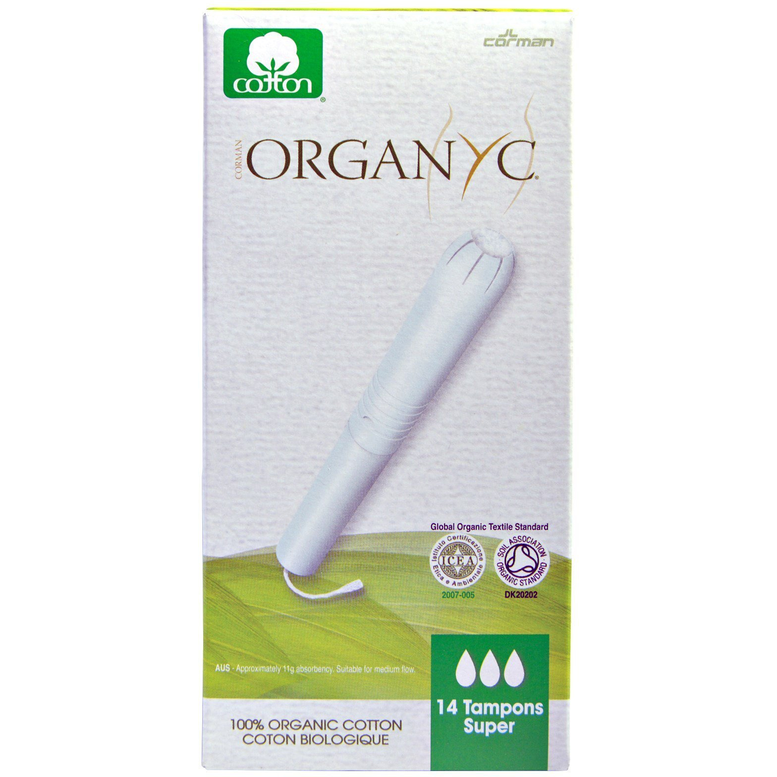Organyc Cotton Tampons - Supreme Apple - 1 Pack