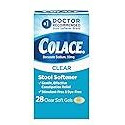 Colace Clear Stool Softener Soft Gel Capsules Constipation Relief 50mg Docusate Sodium Doctor Recommended 28ct