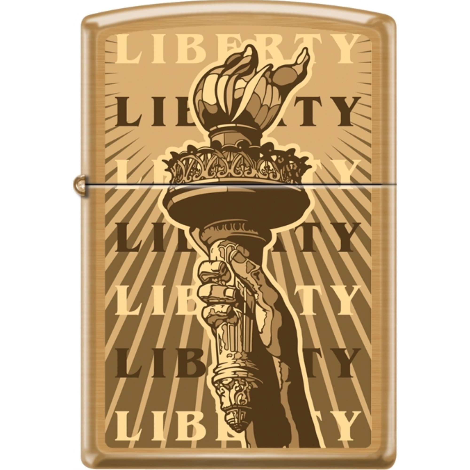 204BCI018408 - ZIPPO PROCUT Brushed Brass Statue Of Liberty Torch