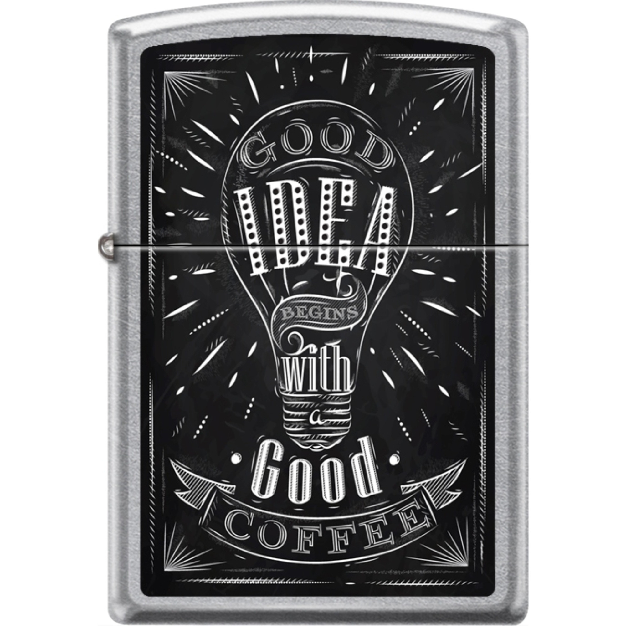 207CI018421 - ZIPPO PROCUT Street Chrome Good Idea With Coffee