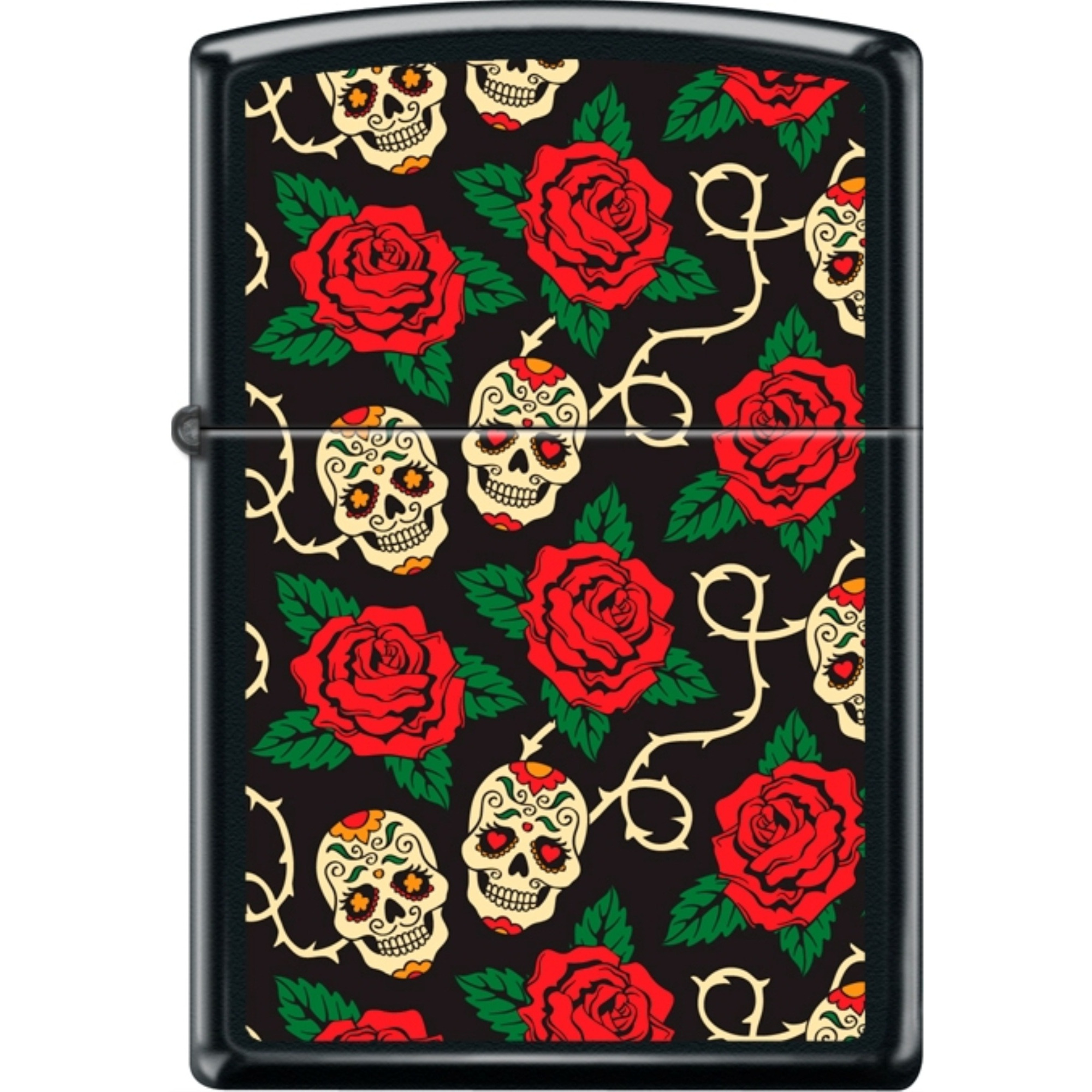 218CI018415 - ZIPPO PROCUT Black Matte Sugar Skulls