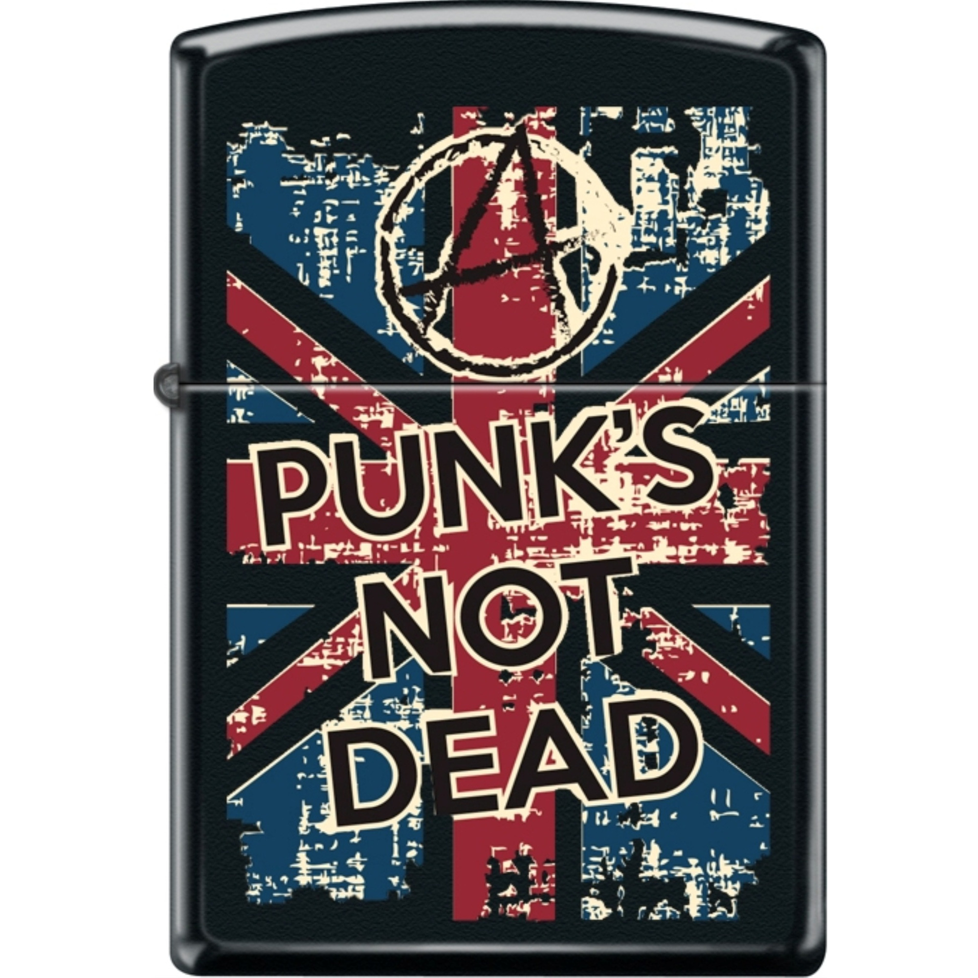 218CI018424 - ZIPPO PROCUT Black Matte Punks Not Dead