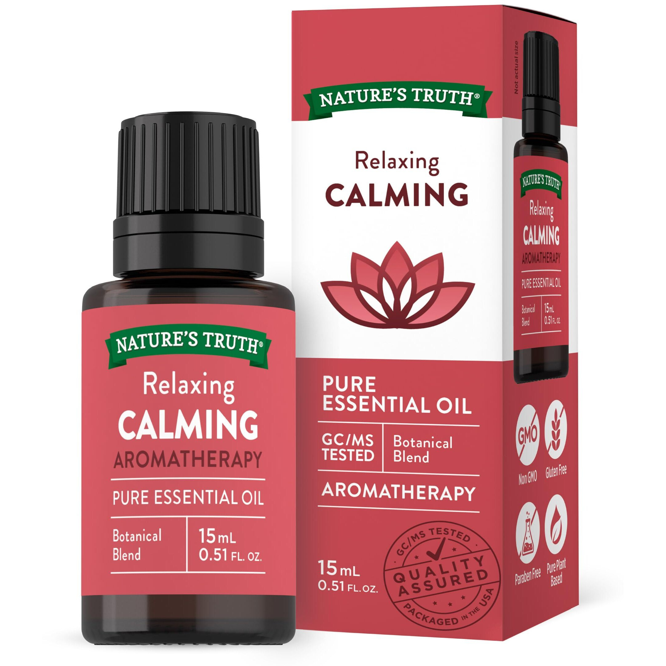 Nature's Truth Aromatherapy Calming 100% Pure Essential Oil, Citrus, 0.51 Fluid Ounce, Clear