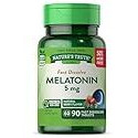 Melatonin 5 mg | 90 Fast Dissolve Tablets | Natural Berry Flavor | Vegetarian, Non-GMO & Gluten Free Supplement | by Nature's Truth