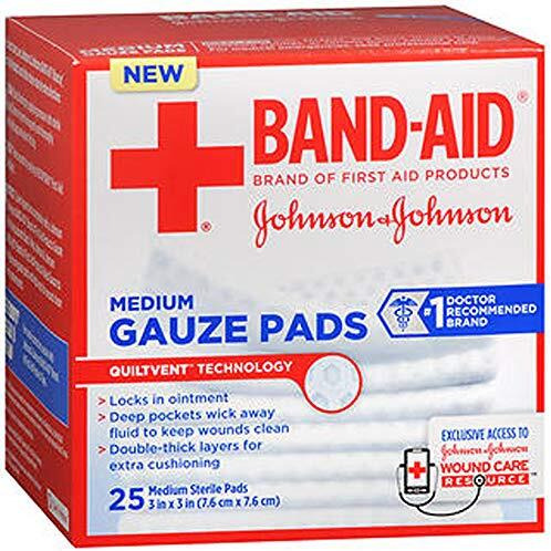 Johnson & Johnson Red Cross Hospital Grade Gauze Pads 3&quotx3" - 25 ct
