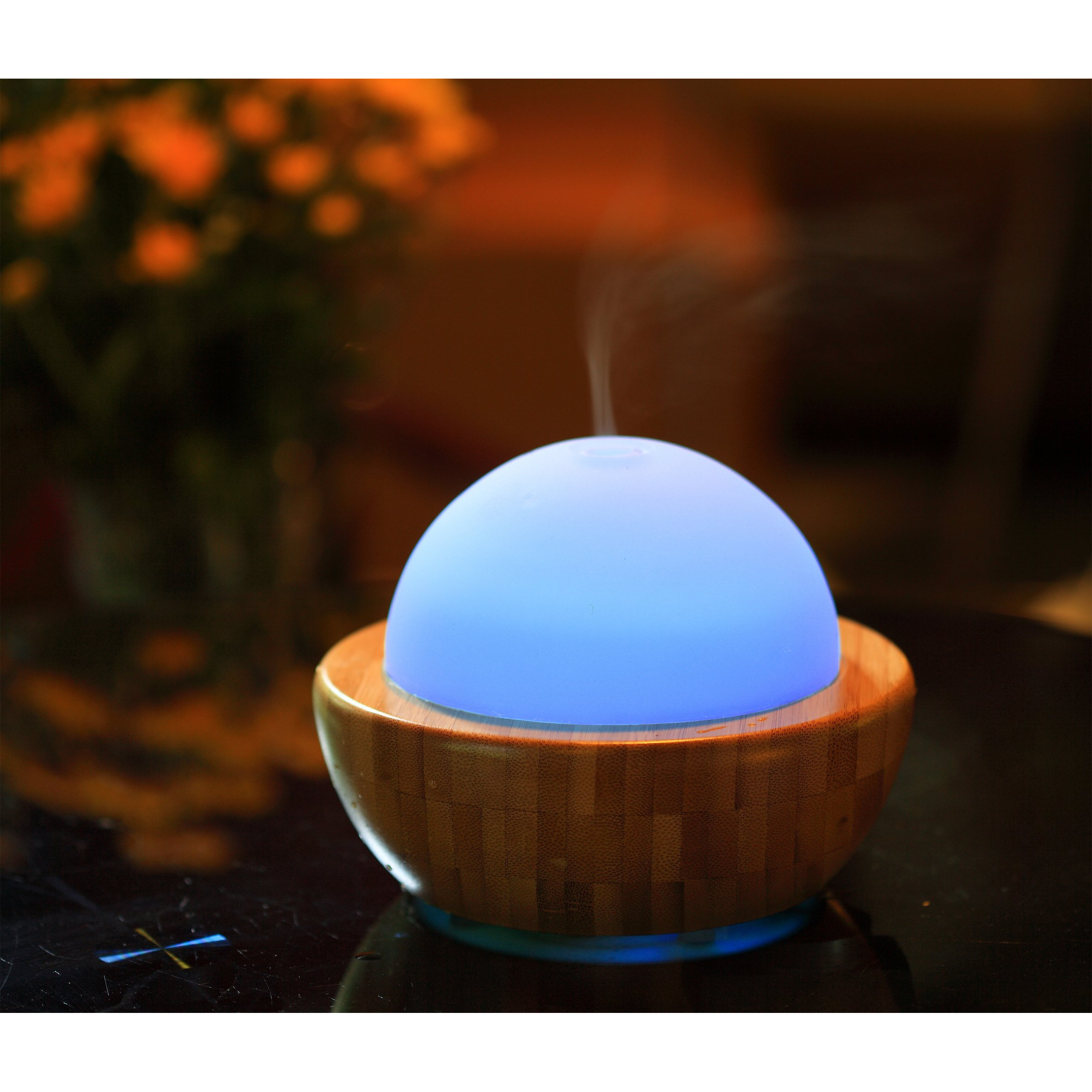 Ultrasonic Aroma Diffuser/Humidifier with Bamboo Base