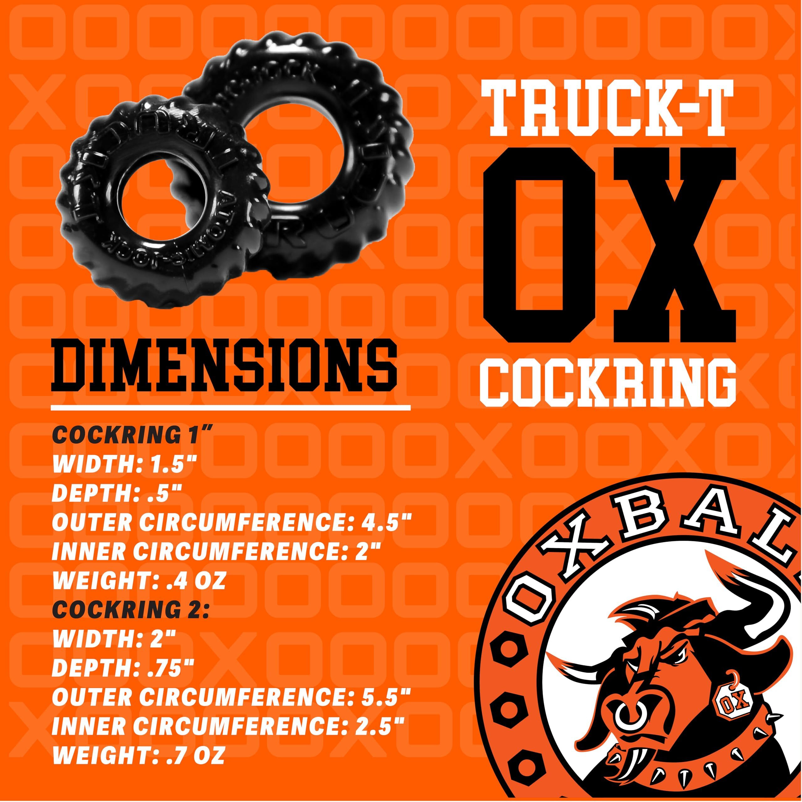 Oxballs Truckt 2 Piece Cock Ring Set Black(D0102H522KV.)