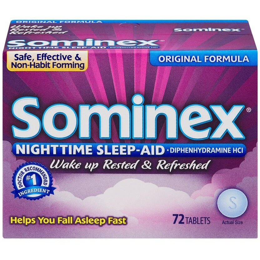 Sominex Original Formula Tablets, 72 Count