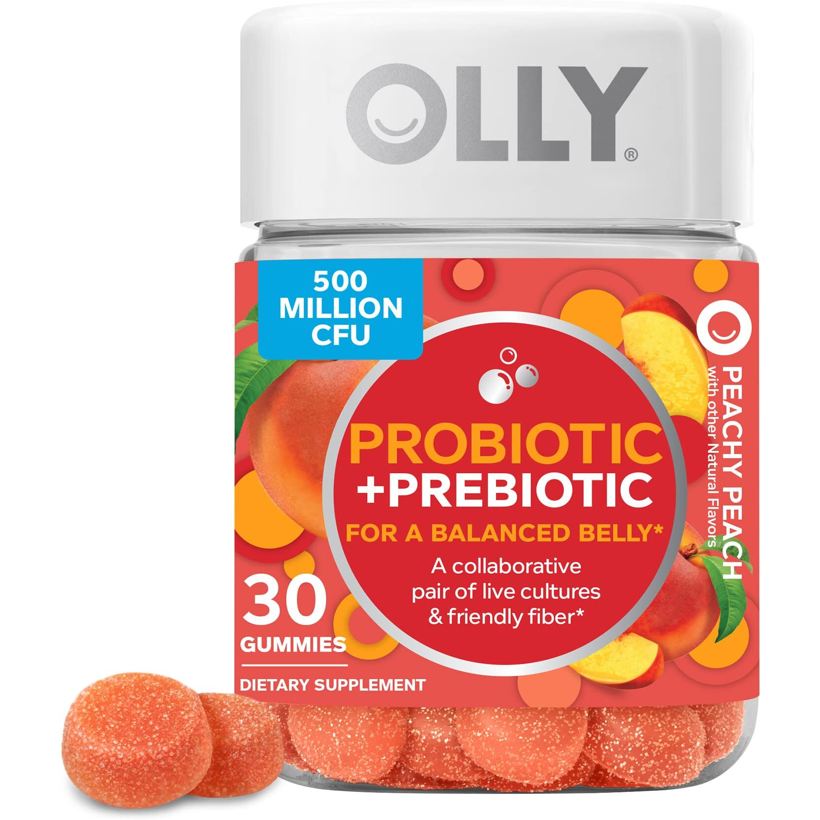 Olly - Proprebiotics Peach - 1 Each - 30 ct(D0102H5NM32)