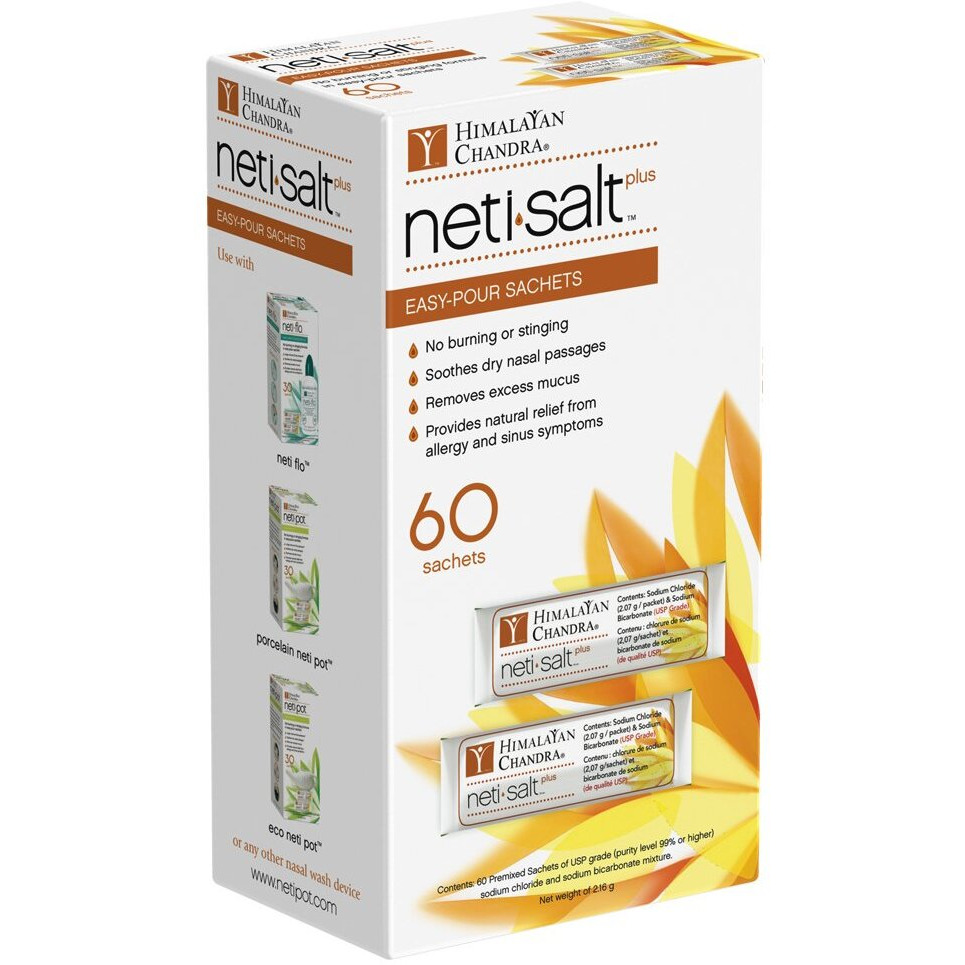 Himalayan Chandra Neti Salt Plus Refill Sachet 60ct