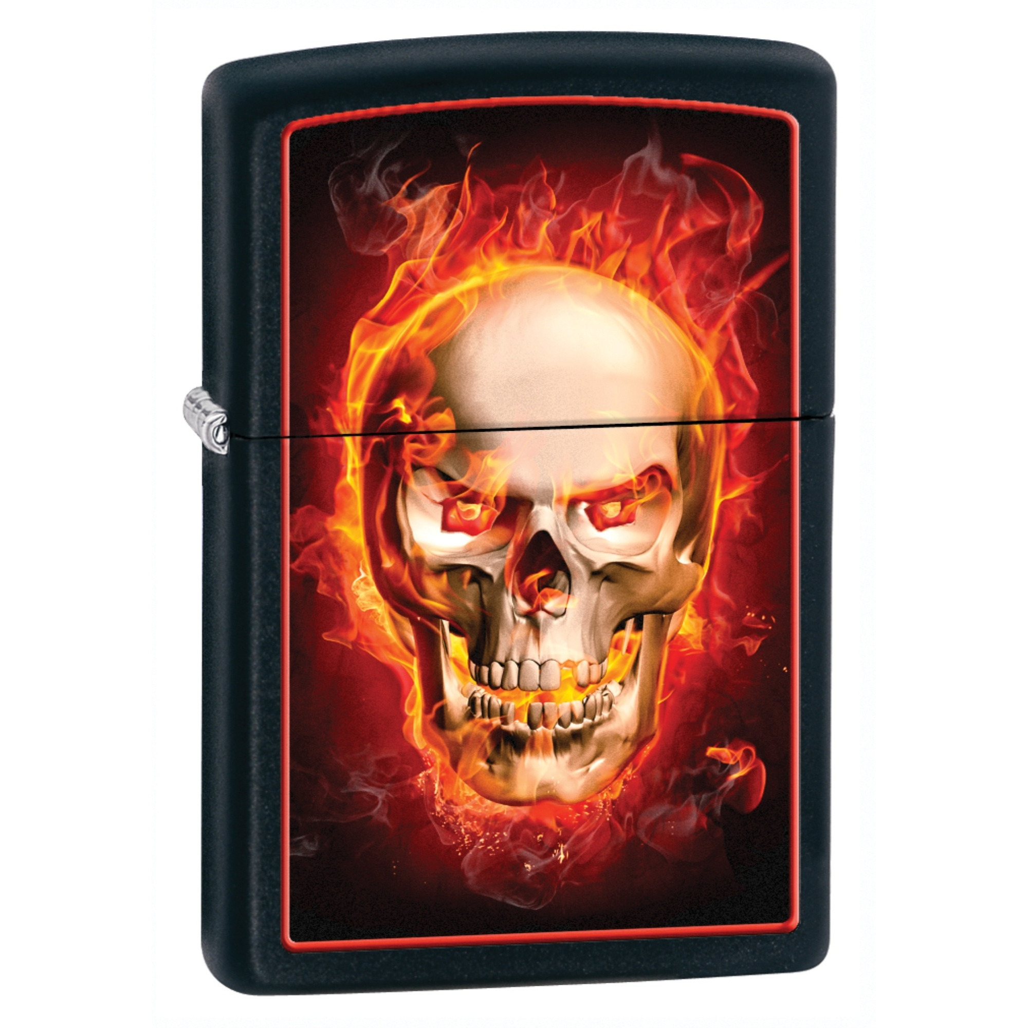 218CI005568 - ZIPPO PROCUT SCULL Black Matte Old 28307