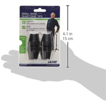 Small Base Quad Cane Tips, Black