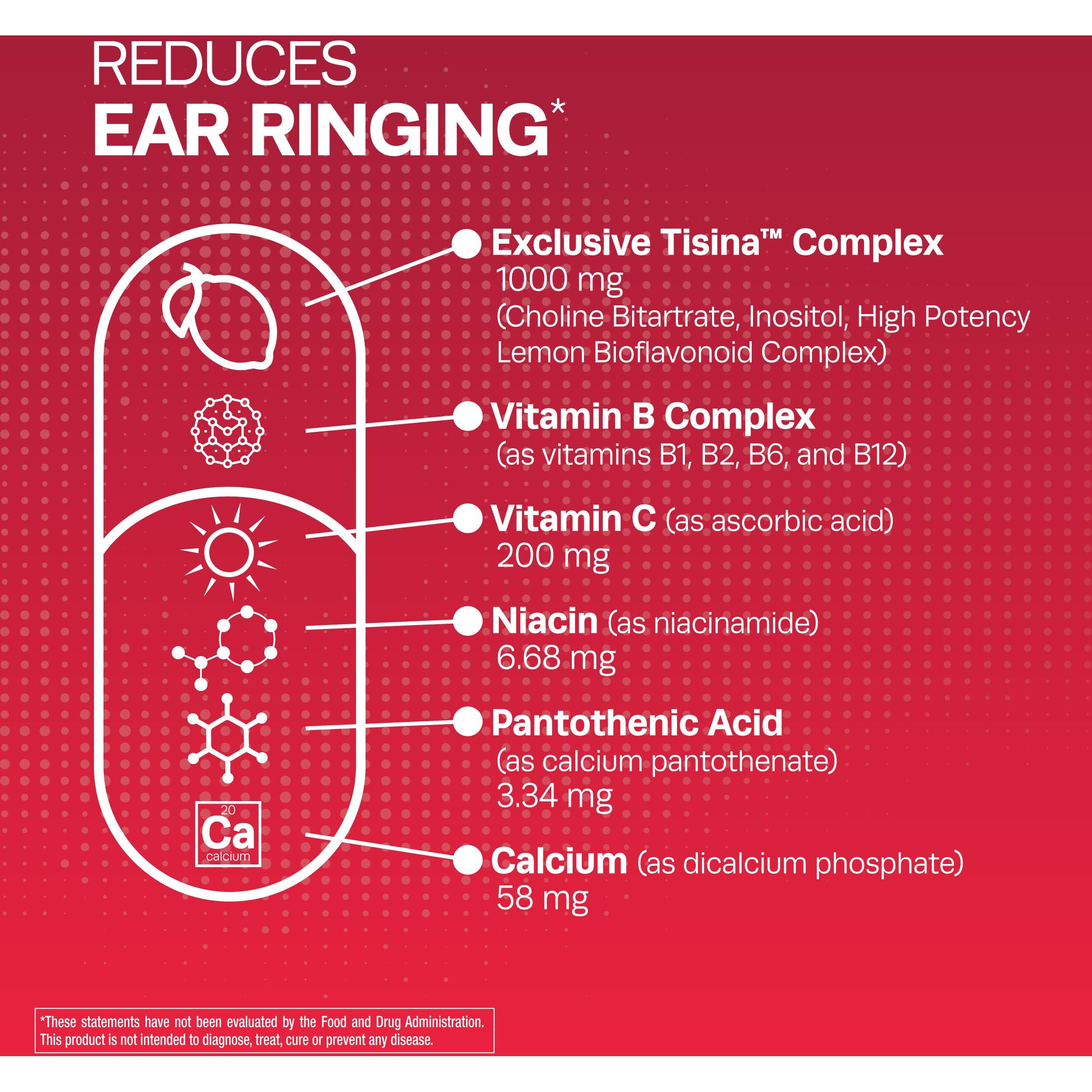 Lipo Flavonoid Plus, Tinnitus Relief For Ringing Ears, OTC Flavonoid Ear Health Vitamins, Bioflavonoids & Vitamin C, 100 Caplets, packaging may vary