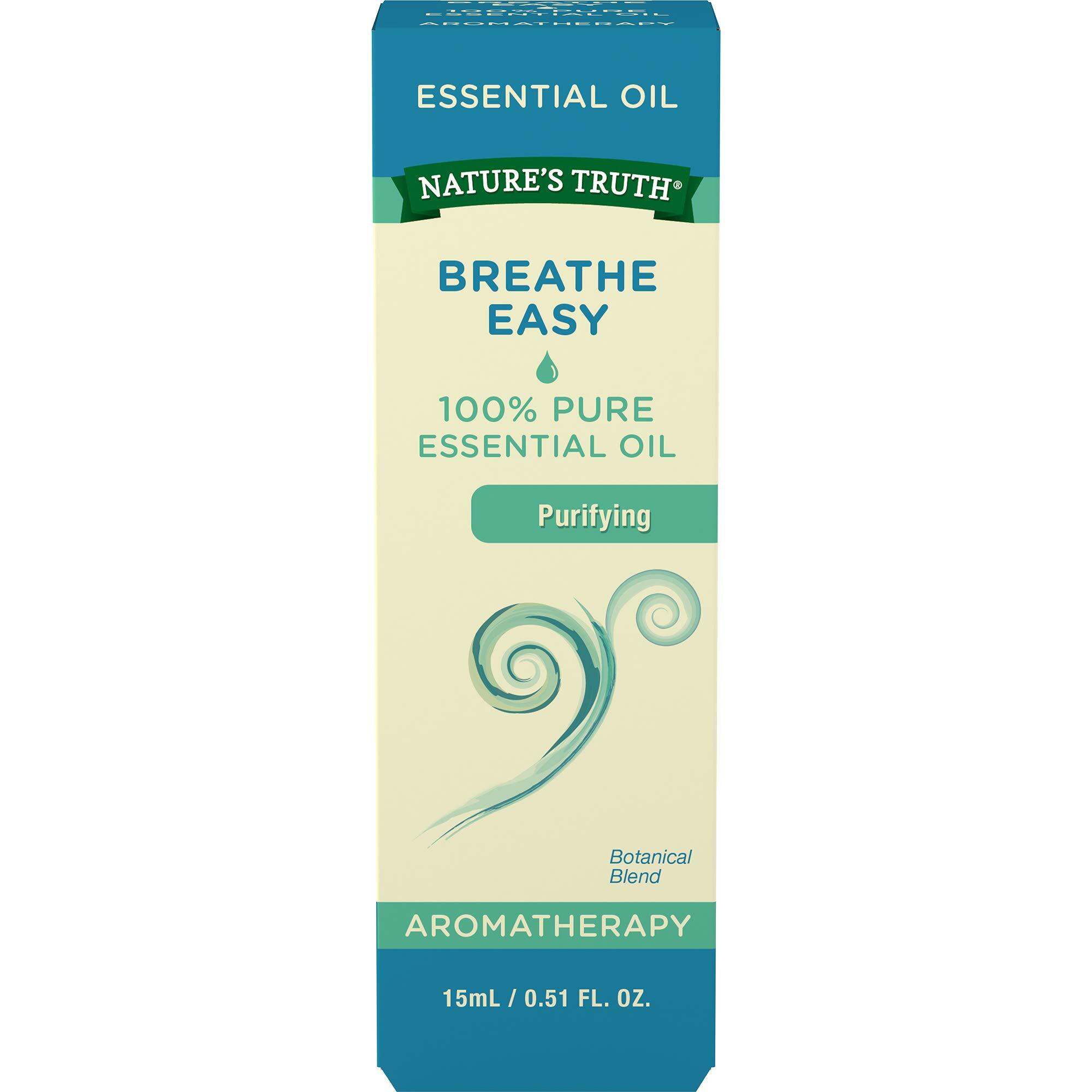 Nature's Truth Essential Oil, Breathe Easy, 0.51 Fl Oz, Clear (NT5541)
