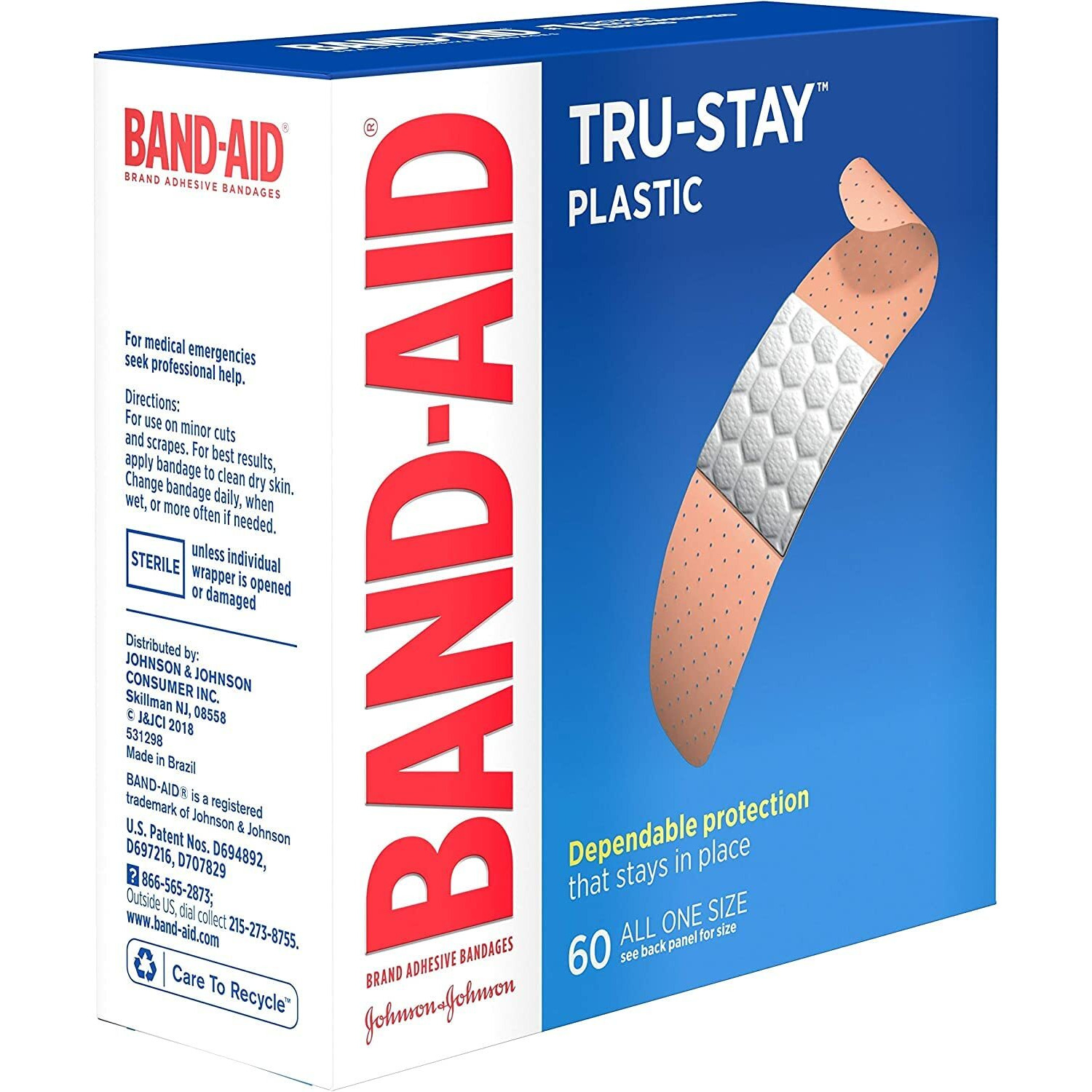 B-A Pl 60 5635 Wide Size 60s Band-Aid Plastic Comfort Flex