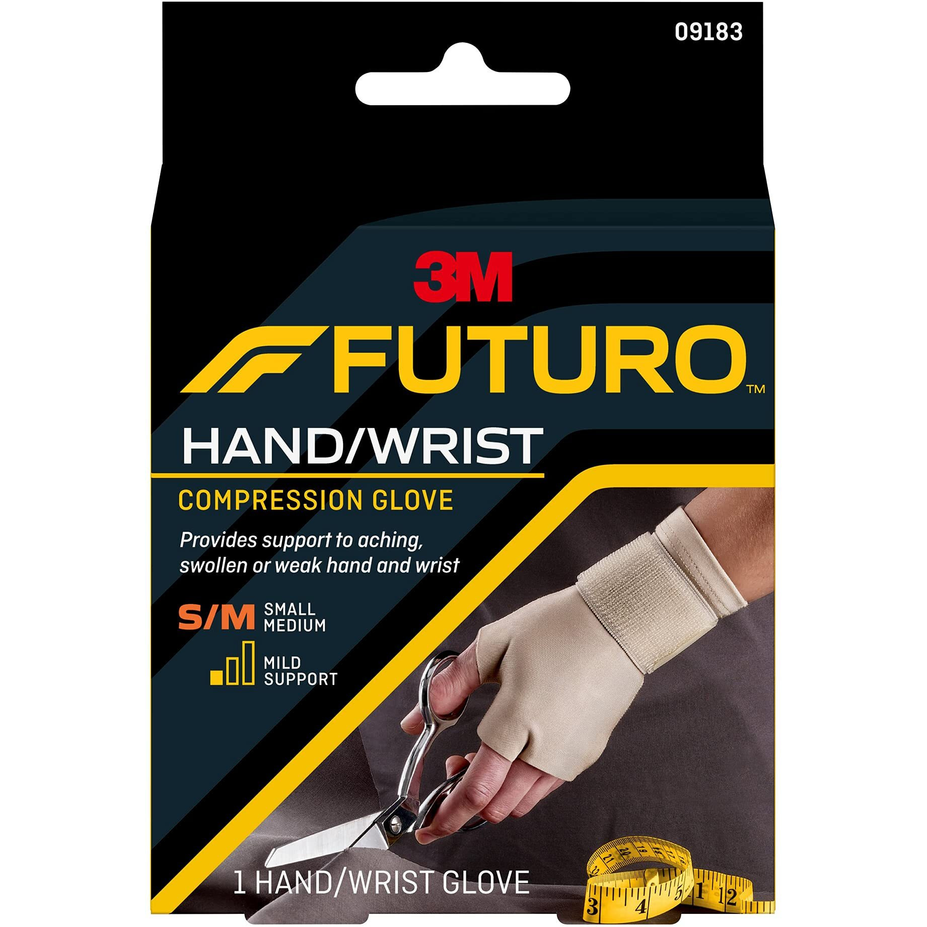 FUTURO Energizing Support Glove Hand Mild Support S-M 1 Each ( Pack of 2 )