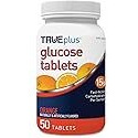 TRUEplus Glucose Tablets, Orange - 50ct