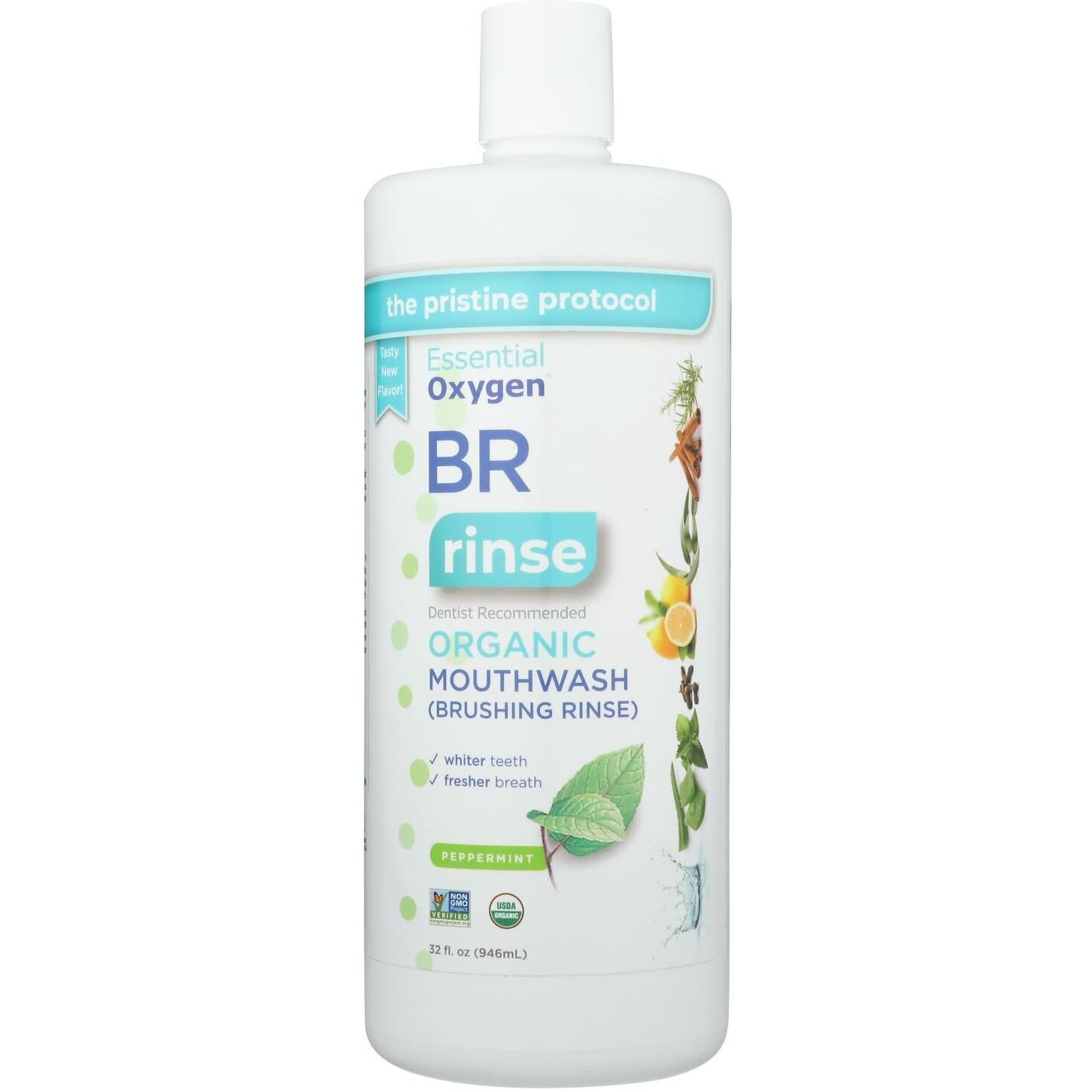 Essential Oxygen - Mouthwash Peppermint - 1 Each-32 Fz(D0102H54HQ2)