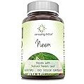 Amazing India Neem (Made with Natural Neem Leaf) Supplement | 500 Mg Per Serving | 120 Veggie Capsules | Non-GMO | Gluten Free | Made in USA