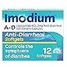 Imodium A-D Anti-Diarrheal Medicine Softgels, 2 mg Loperamide Hydrochloride, 12 ct.
