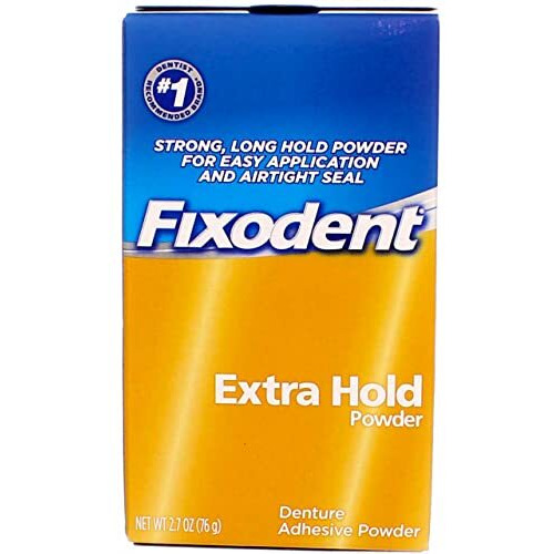 Fixodent Denture Adhesive Powder Extra Hold 2.70 oz (Pack of 5)