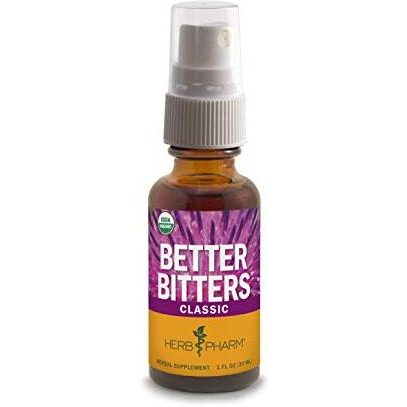 Herb Pharm Better Bitters Certified Organic Digestive Bitters, Classic, 1 Ounce