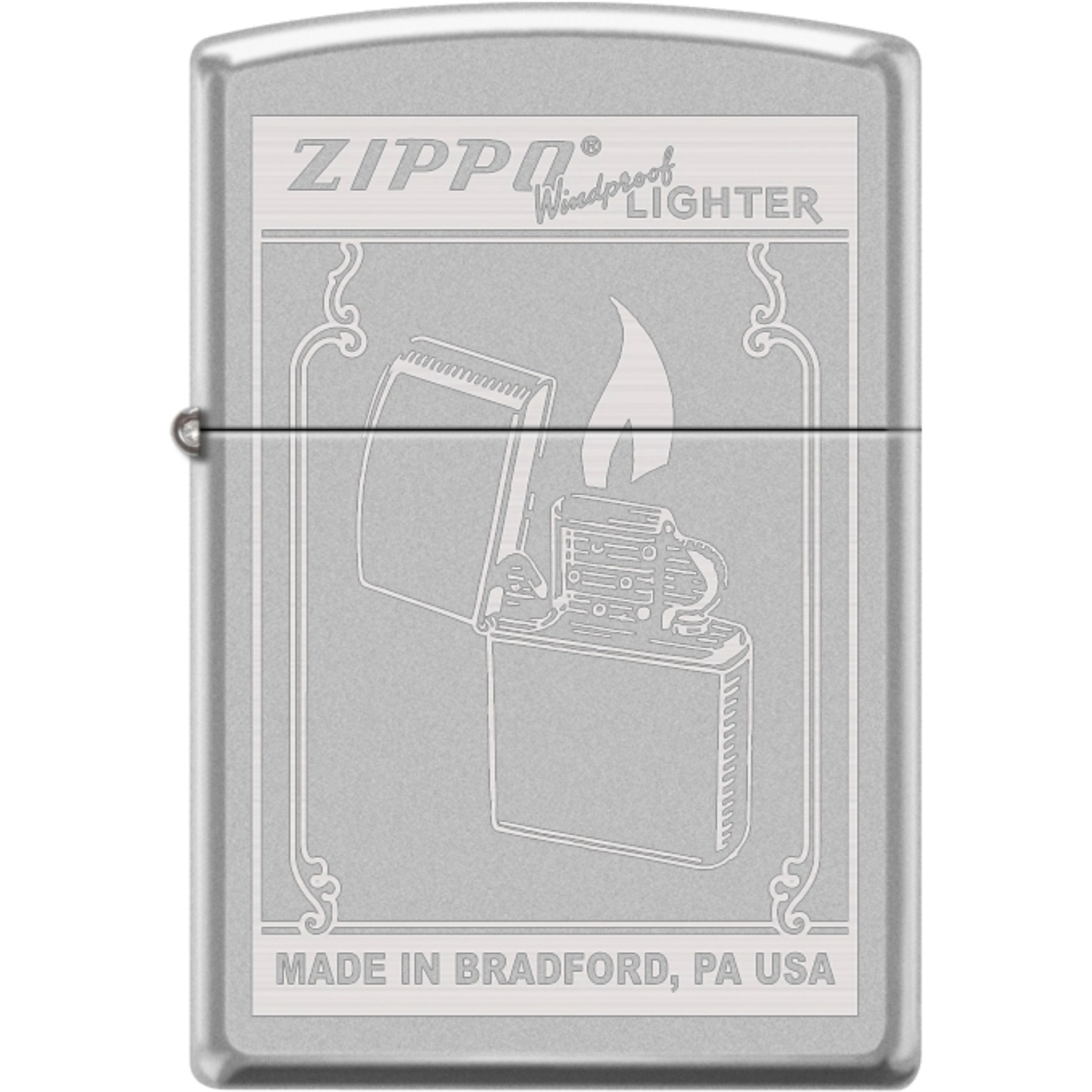 205MP400760 - ZIPPO PROCUT Windproof Lighter Satin Chrome