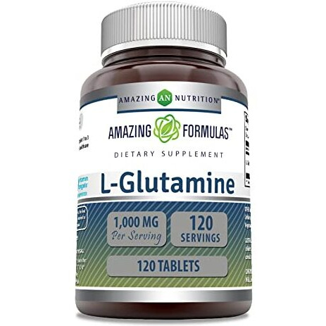 Amazing Formulas L Glutamine 1000mg 120 Tablets | Amino Acid Supplement for Men & Women | Non-GMO | Gluten Free | Made in USA