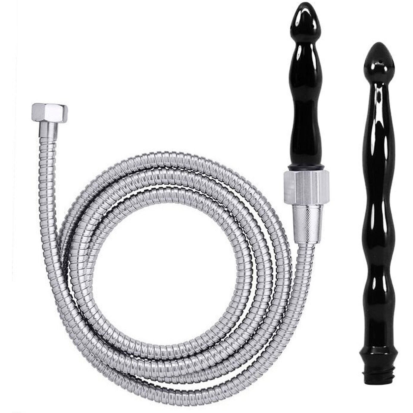 CLOUD 9 FRESH + DELUXE ANAL ENEMA PREMIUM SHOWER KIT W/ 2 TIPS & 6 FT STAINLESS STEEL