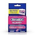 Benadryl Ultratabs Go Packs Antihistamine Allergy Relief Medicine, 25 mg Diphenhydramine HCl Tablets for Relief of Cold & Allergy Symptoms, Travel & On-The-Go Size, 4 Packets of 2 Tablets