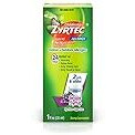 Zyrtec 24 Hr Childrens Allergy Syrup with Cetirizine, Dye- & Sugar-Free, Grape Flavor, 1 fl. oz