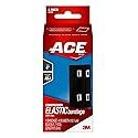ACE 4 Inch Elastic Bandage with with Clips, Black, Great for Leg, Shoulder and More, 1 Count